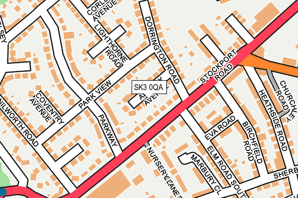 SK3 0QA map - OS OpenMap – Local (Ordnance Survey)