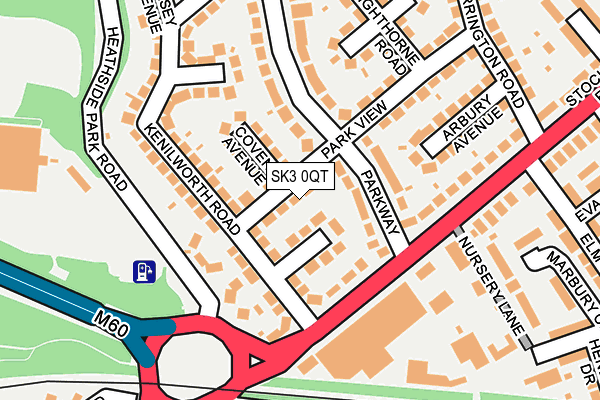 SK3 0QT map - OS OpenMap – Local (Ordnance Survey)