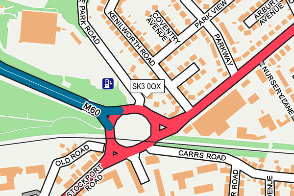 SK3 0QX map - OS OpenMap – Local (Ordnance Survey)
