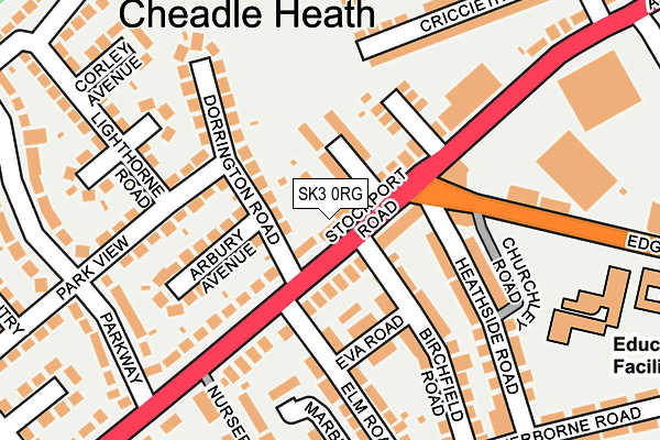 SK3 0RG map - OS OpenMap – Local (Ordnance Survey)