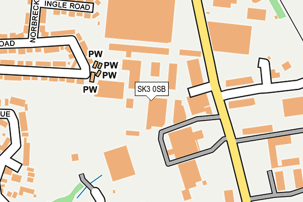 SK3 0SB map - OS OpenMap – Local (Ordnance Survey)