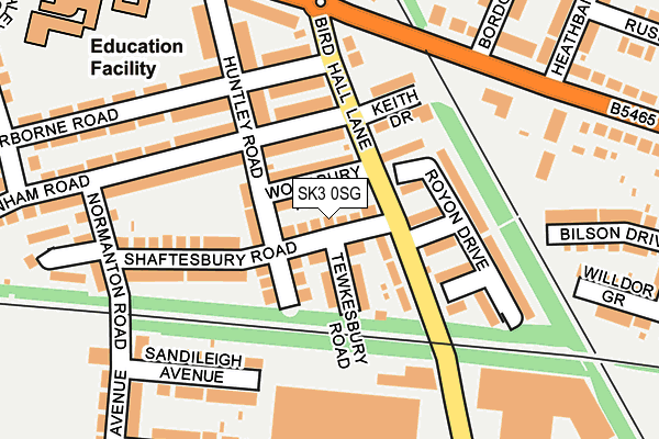SK3 0SG map - OS OpenMap – Local (Ordnance Survey)
