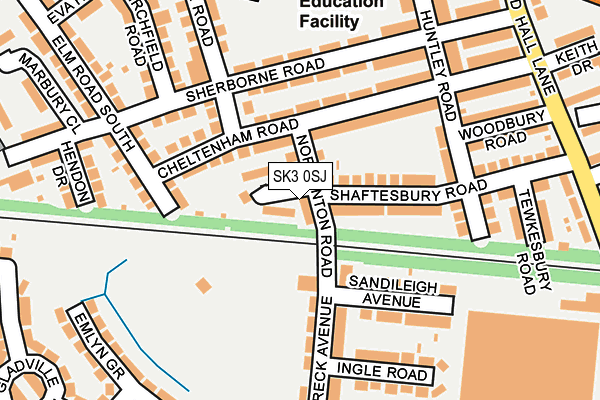 SK3 0SJ map - OS OpenMap – Local (Ordnance Survey)