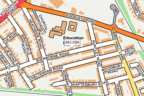 SK3 0SN map - OS OpenMap – Local (Ordnance Survey)