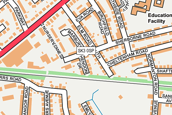 SK3 0SP map - OS OpenMap – Local (Ordnance Survey)