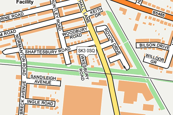 SK3 0SQ map - OS OpenMap – Local (Ordnance Survey)
