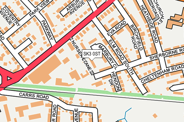 SK3 0ST map - OS OpenMap – Local (Ordnance Survey)