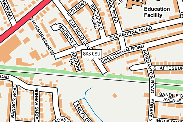 SK3 0SU map - OS OpenMap – Local (Ordnance Survey)