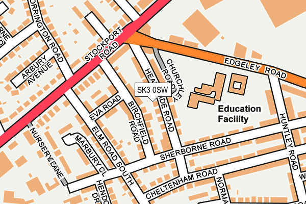 SK3 0SW map - OS OpenMap – Local (Ordnance Survey)