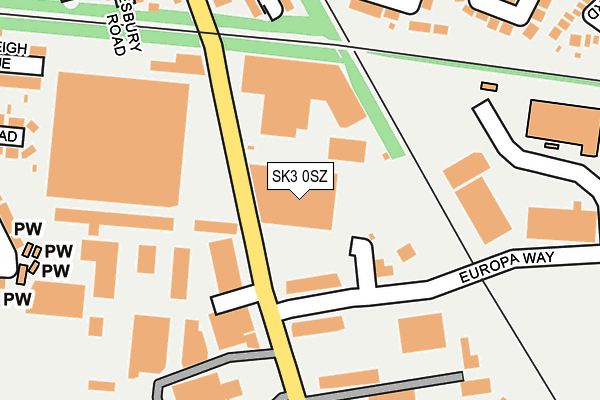 SK3 0SZ map - OS OpenMap – Local (Ordnance Survey)
