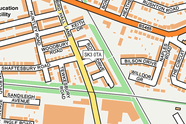 SK3 0TA map - OS OpenMap – Local (Ordnance Survey)