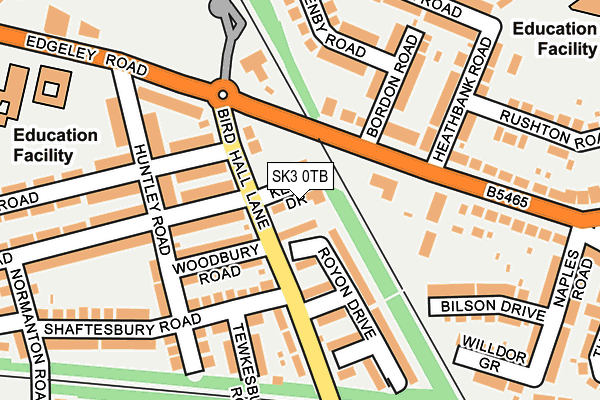 SK3 0TB map - OS OpenMap – Local (Ordnance Survey)