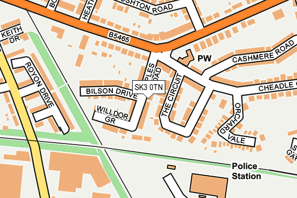 SK3 0TN map - OS OpenMap – Local (Ordnance Survey)