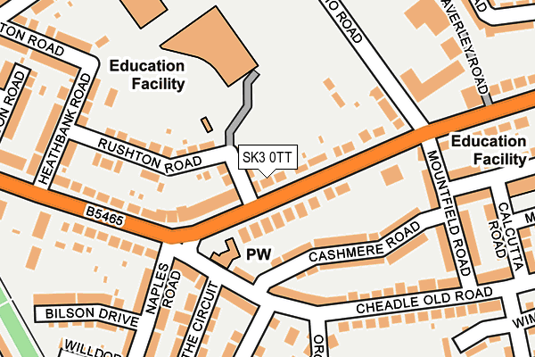 SK3 0TT map - OS OpenMap – Local (Ordnance Survey)