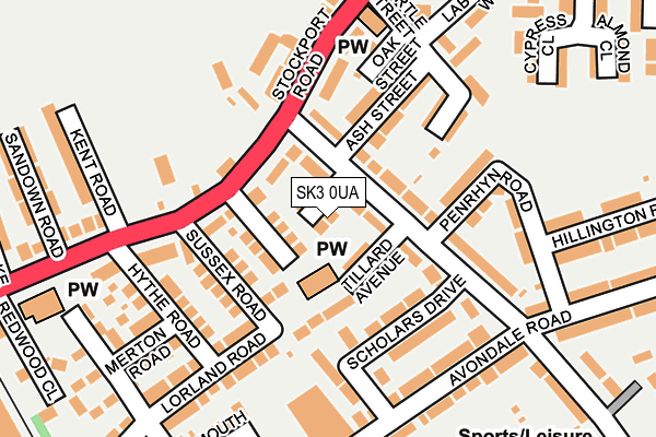 SK3 0UA map - OS OpenMap – Local (Ordnance Survey)