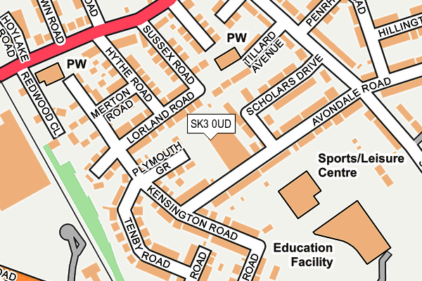 SK3 0UD map - OS OpenMap – Local (Ordnance Survey)