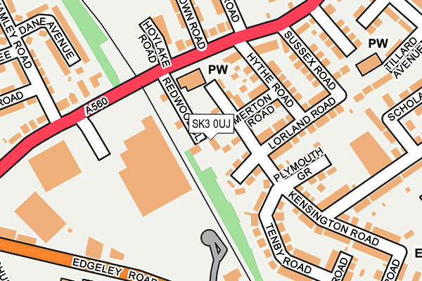 SK3 0UJ map - OS OpenMap – Local (Ordnance Survey)
