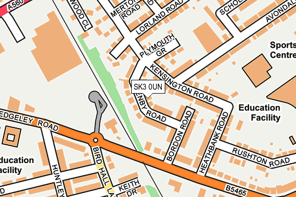 SK3 0UN map - OS OpenMap – Local (Ordnance Survey)
