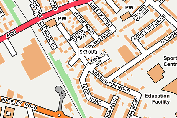 SK3 0UQ map - OS OpenMap – Local (Ordnance Survey)