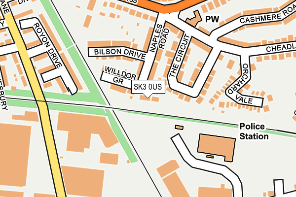 SK3 0US map - OS OpenMap – Local (Ordnance Survey)