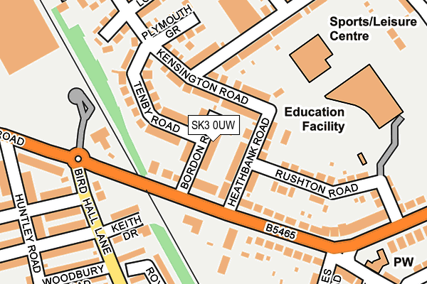 SK3 0UW map - OS OpenMap – Local (Ordnance Survey)