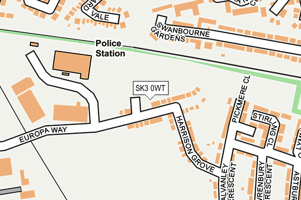 SK3 0WT map - OS OpenMap – Local (Ordnance Survey)