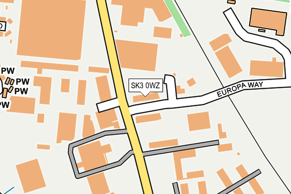 SK3 0WZ map - OS OpenMap – Local (Ordnance Survey)