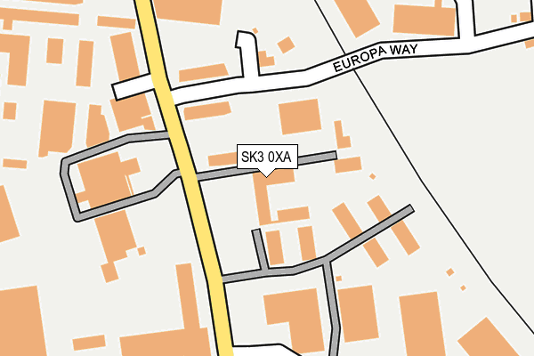 SK3 0XA map - OS OpenMap – Local (Ordnance Survey)