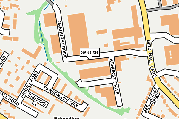 SK3 0XB map - OS OpenMap – Local (Ordnance Survey)