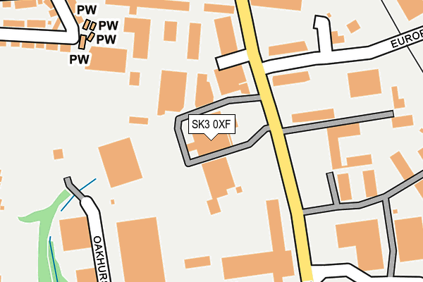 SK3 0XF map - OS OpenMap – Local (Ordnance Survey)