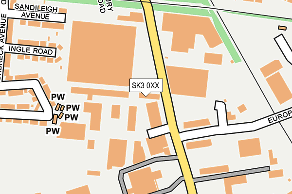 SK3 0XX map - OS OpenMap – Local (Ordnance Survey)