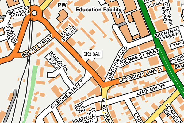 SK3 8AL map - OS OpenMap – Local (Ordnance Survey)