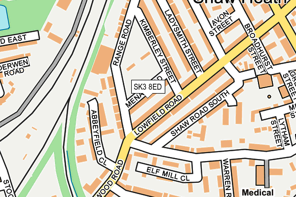 SK3 8ED map - OS OpenMap – Local (Ordnance Survey)