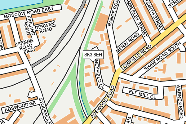 SK3 8EH map - OS OpenMap – Local (Ordnance Survey)