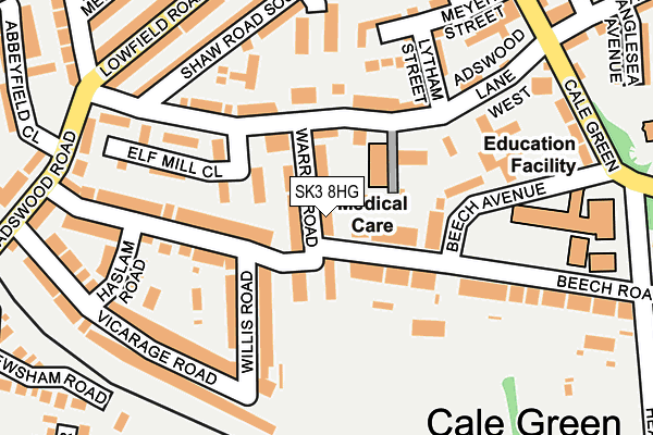 SK3 8HG map - OS OpenMap – Local (Ordnance Survey)