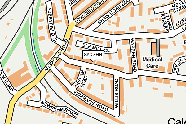 SK3 8HH map - OS OpenMap – Local (Ordnance Survey)