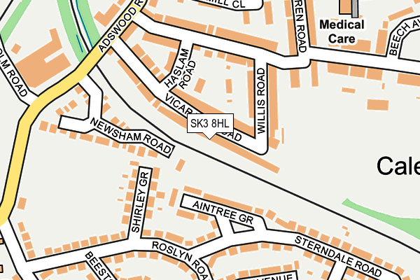 SK3 8HL map - OS OpenMap – Local (Ordnance Survey)
