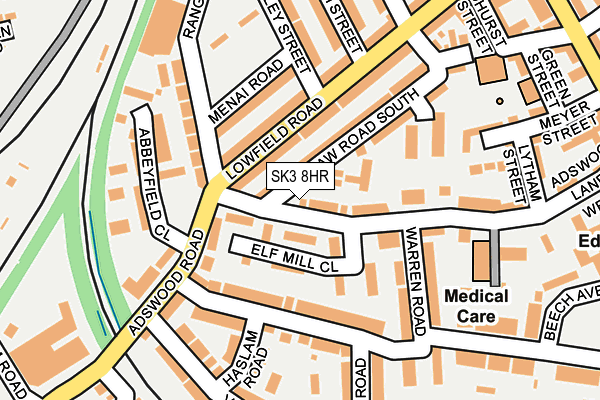 SK3 8HR map - OS OpenMap – Local (Ordnance Survey)