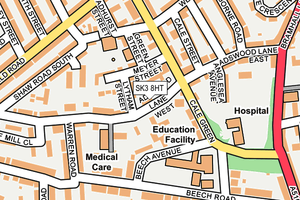 SK3 8HT map - OS OpenMap – Local (Ordnance Survey)