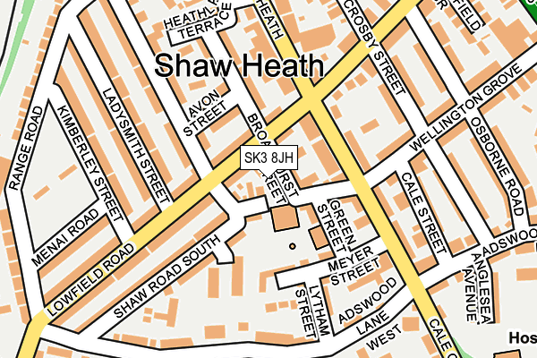 SK3 8JH map - OS OpenMap – Local (Ordnance Survey)