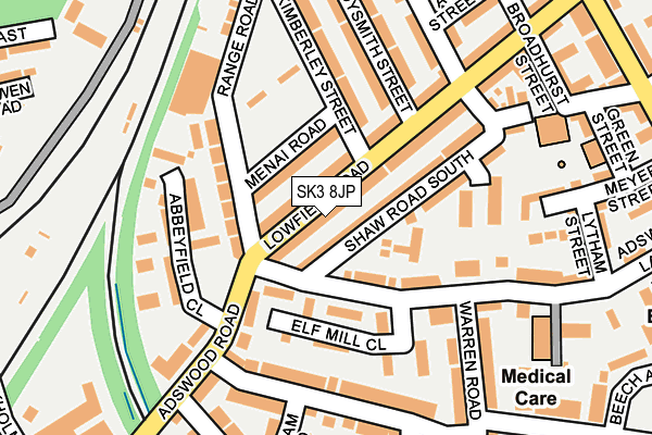 SK3 8JP map - OS OpenMap – Local (Ordnance Survey)