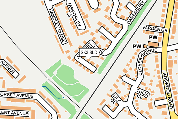 SK3 8LD map - OS OpenMap – Local (Ordnance Survey)