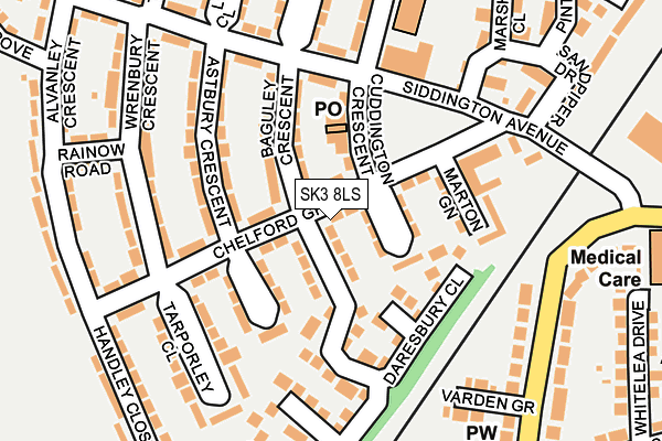 SK3 8LS map - OS OpenMap – Local (Ordnance Survey)