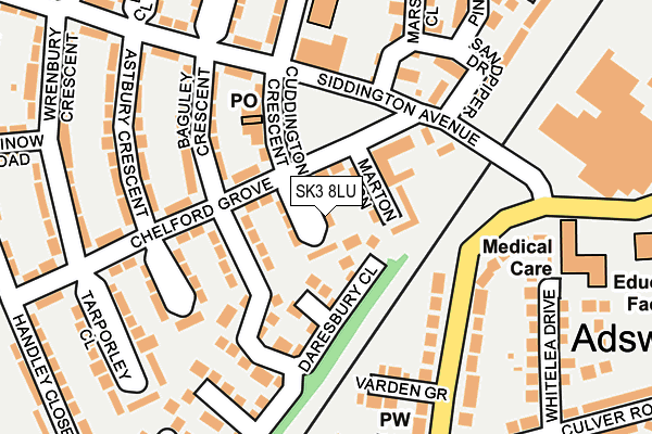 SK3 8LU map - OS OpenMap – Local (Ordnance Survey)