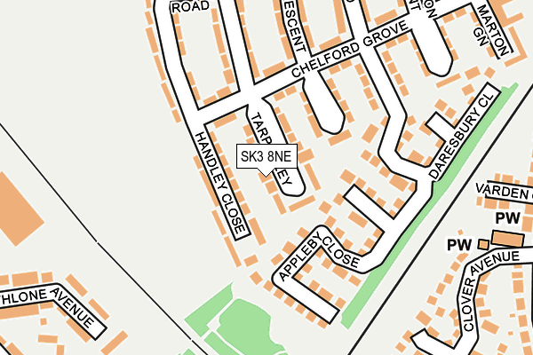 SK3 8NE map - OS OpenMap – Local (Ordnance Survey)