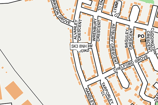 SK3 8NH map - OS OpenMap – Local (Ordnance Survey)