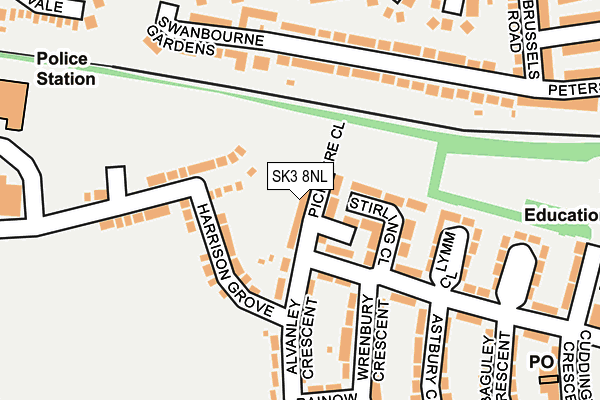 SK3 8NL map - OS OpenMap – Local (Ordnance Survey)