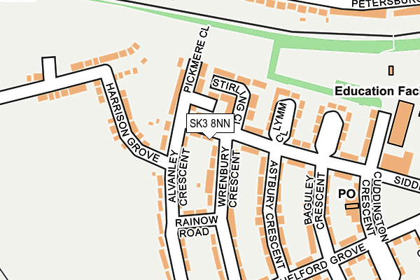 SK3 8NN map - OS OpenMap – Local (Ordnance Survey)