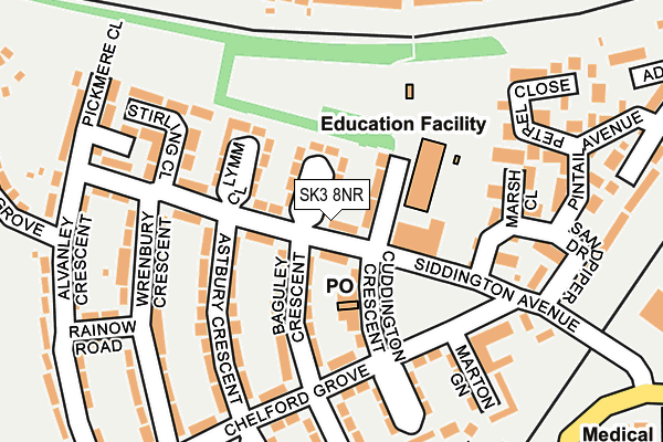 SK3 8NR map - OS OpenMap – Local (Ordnance Survey)