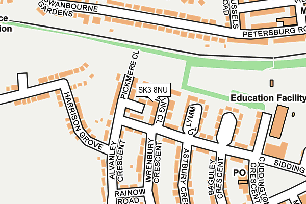 SK3 8NU map - OS OpenMap – Local (Ordnance Survey)